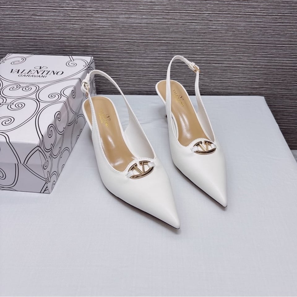 Valentino The Bold Edition Vlogo Slingback Pump 60Mm In Ivory view 4