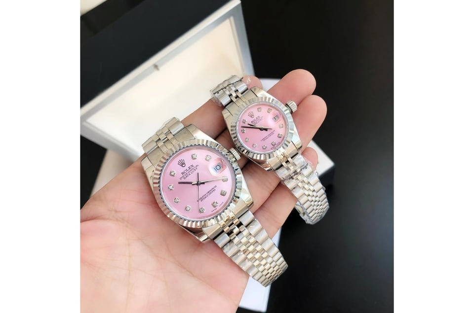 Rolex Datejust 36/28mm SS/SS Jub Pink/Dial view 2