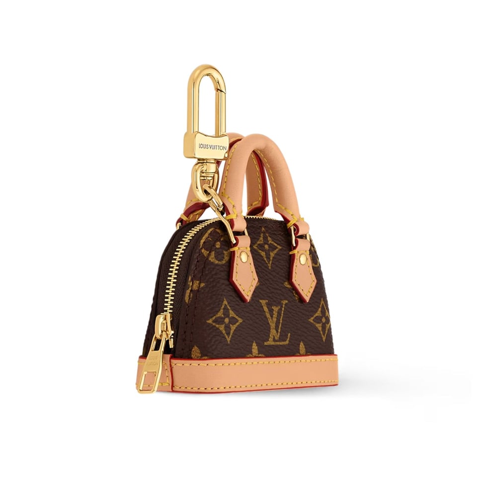 Louis Vuitton Micro Alma Bag Charm 9cm/3.5in Brown Color M00995 view 4