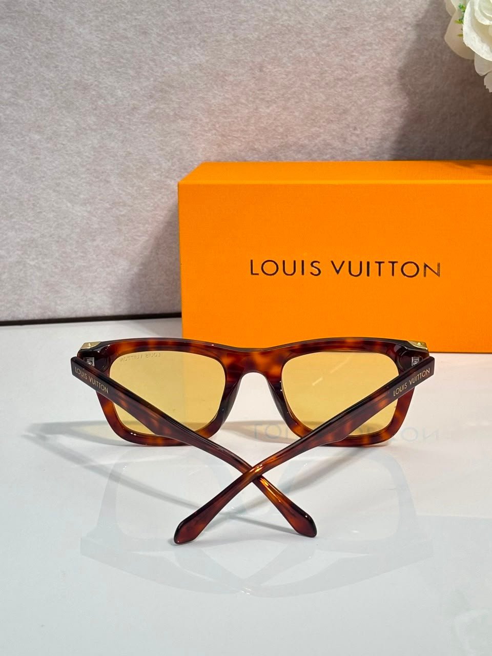 Louis Vuitton Clash Square Sunglasses Light Amber Z2703W view 2