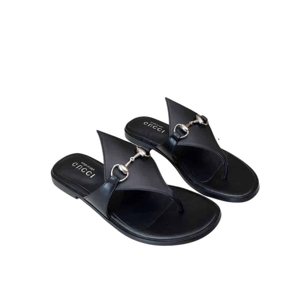 Gucci Women’S Thong Sandal With Horsebit Black view 2