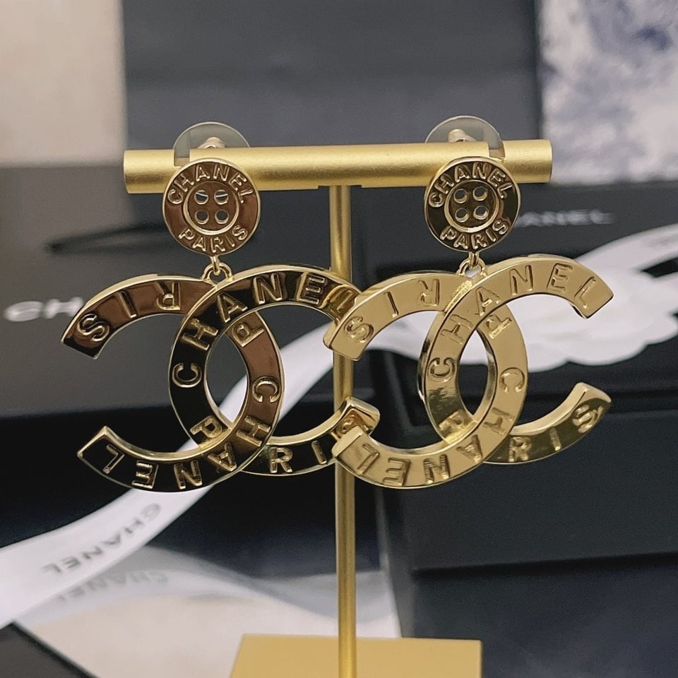 Chanel Paris Button Earrings view 6