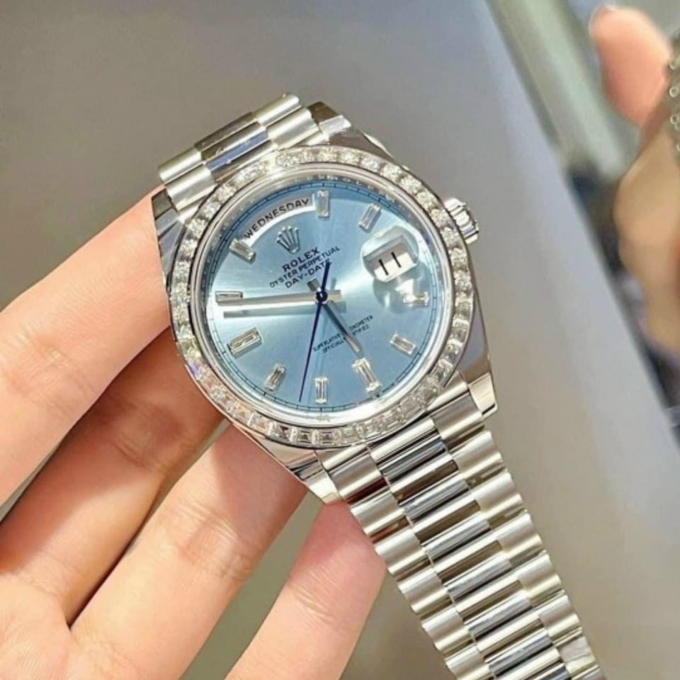 [Superclone] Rolex Day-Date 40mm Ice-Blue Dial President 228396TBR view 4