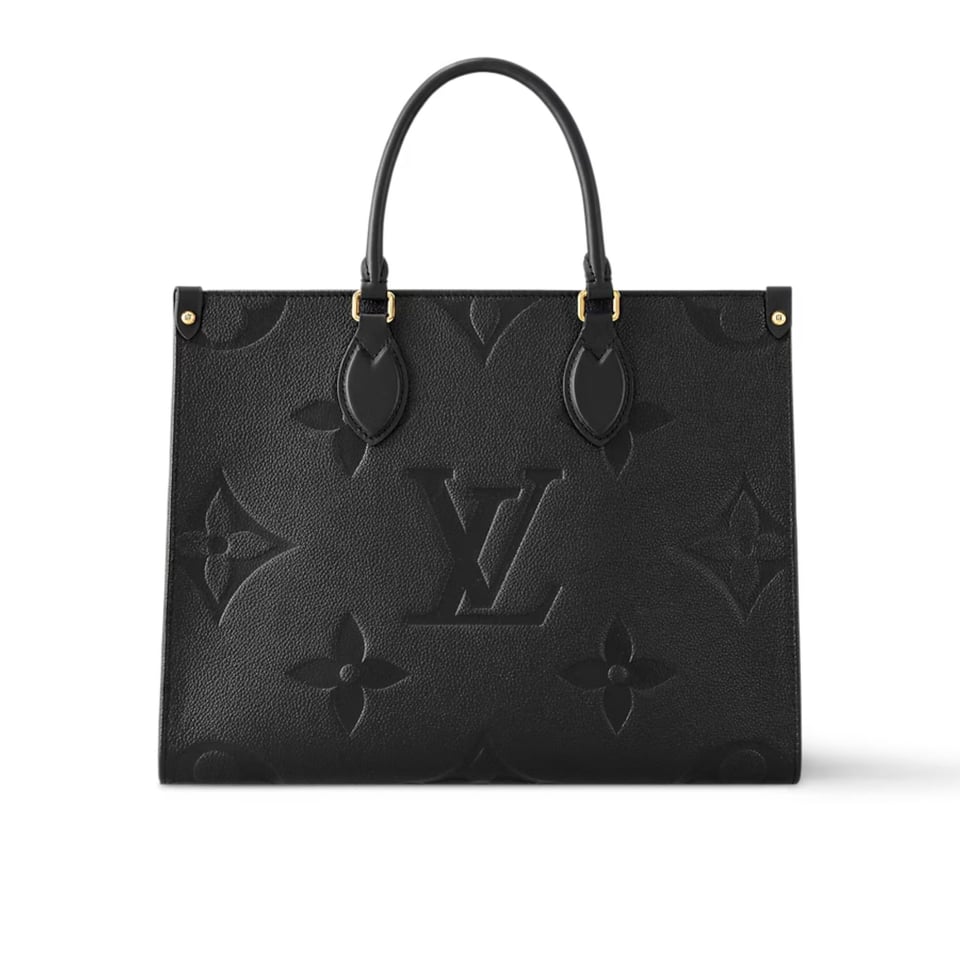 Louis Vuitton Onthego MM Bicolor Monogram Empreinte Leather Black M45595 35cm view 3