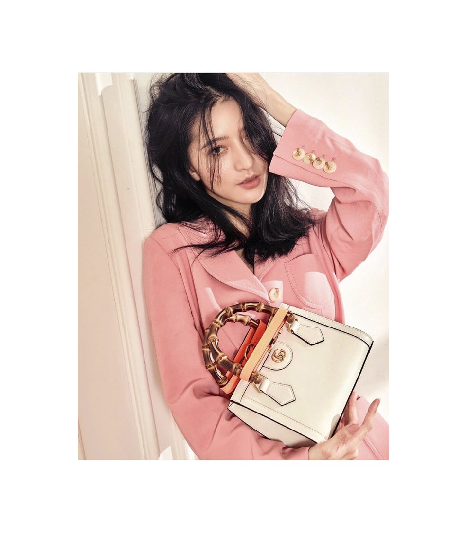 Gucci Diana Mini Tote Bag White view 8