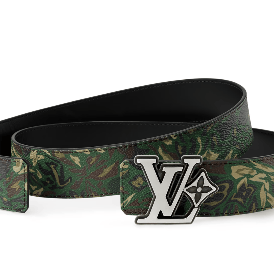 Lv LV Flower Camoflage 40mm Reversible Belt For Men view 3
