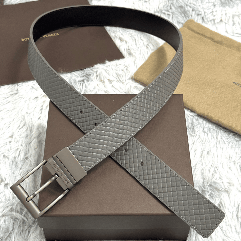 Bottega Veneta Star Geometric Silver 35mm Belt For Men view 5