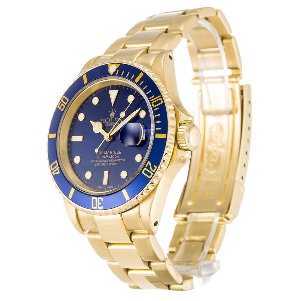 Rolex Submariner 40mm Blue Dial 16618 view 3