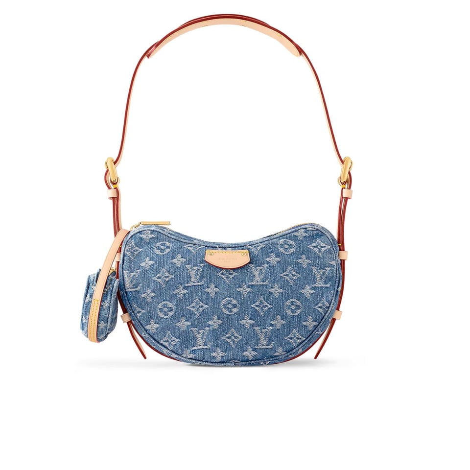 Louis Vuitton Croissant Mm Monogram Denim 25Cm M46856