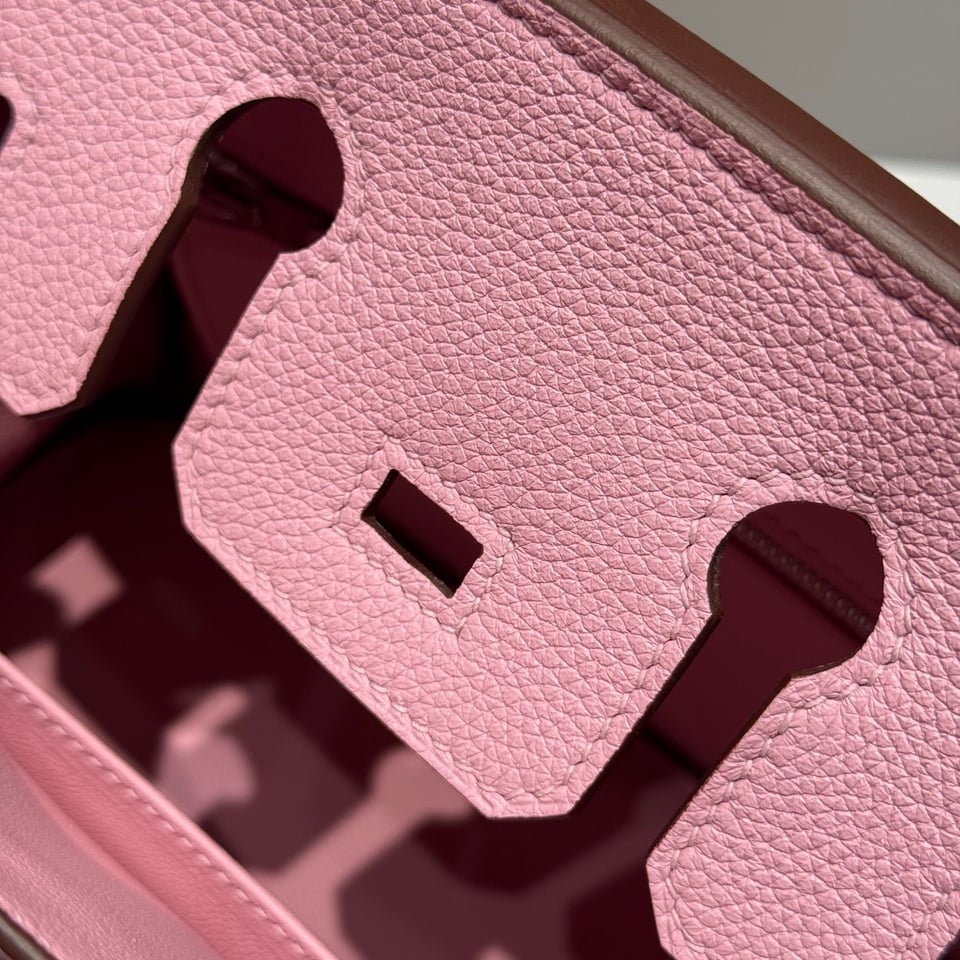 Hermes Birkin 25Cm Baby Pink Togo Leather Silver Hardware 237506 view 3