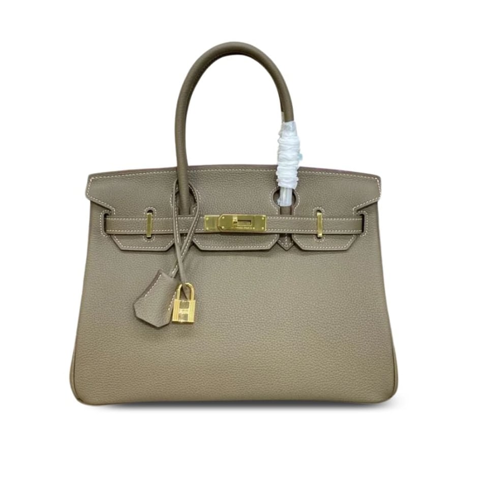 Hermes Birkin 30 Bag Etoupe Gold Hardware Togo Leather view 2