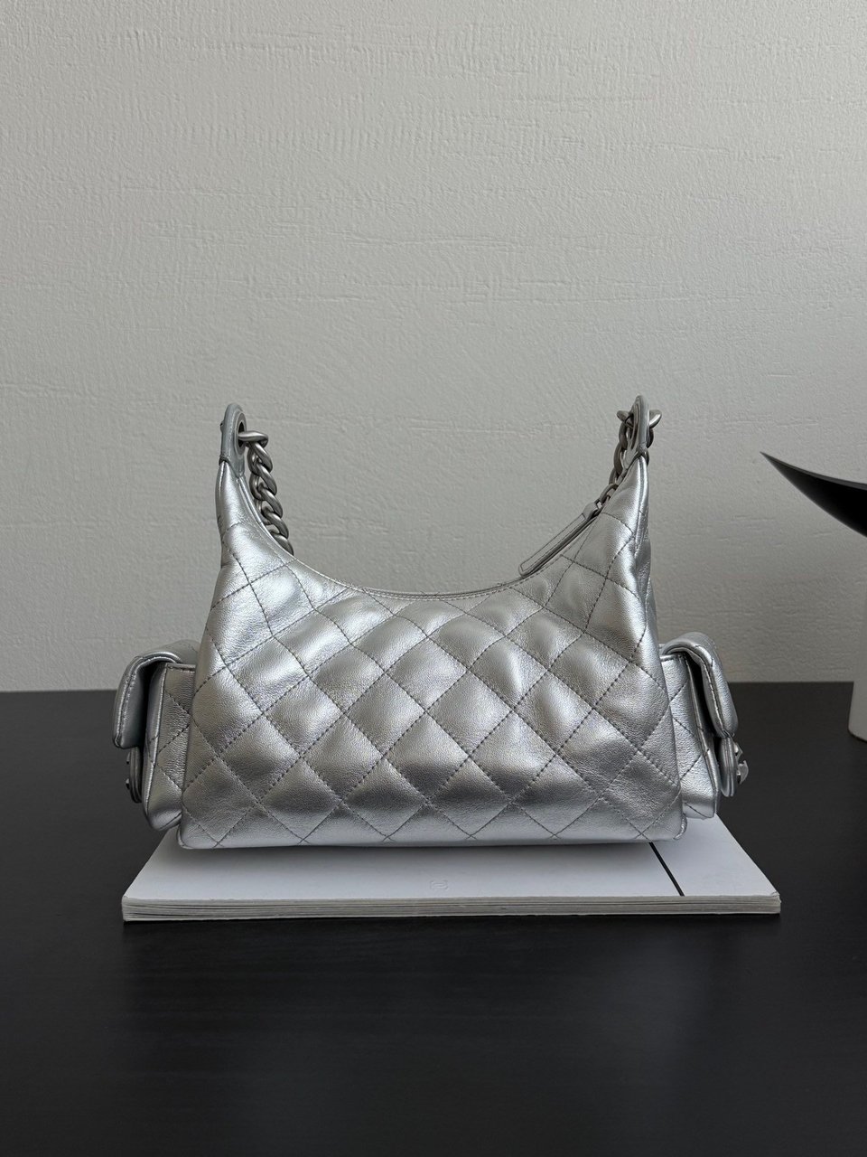 Chanel 25C Hobo Bag Silver Spring/Summer 2025 Collection 32cm/12.2cm view 8