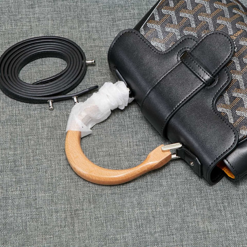 Goyard Saigon Souple Mini Bag Black Canvas 20cm view 7