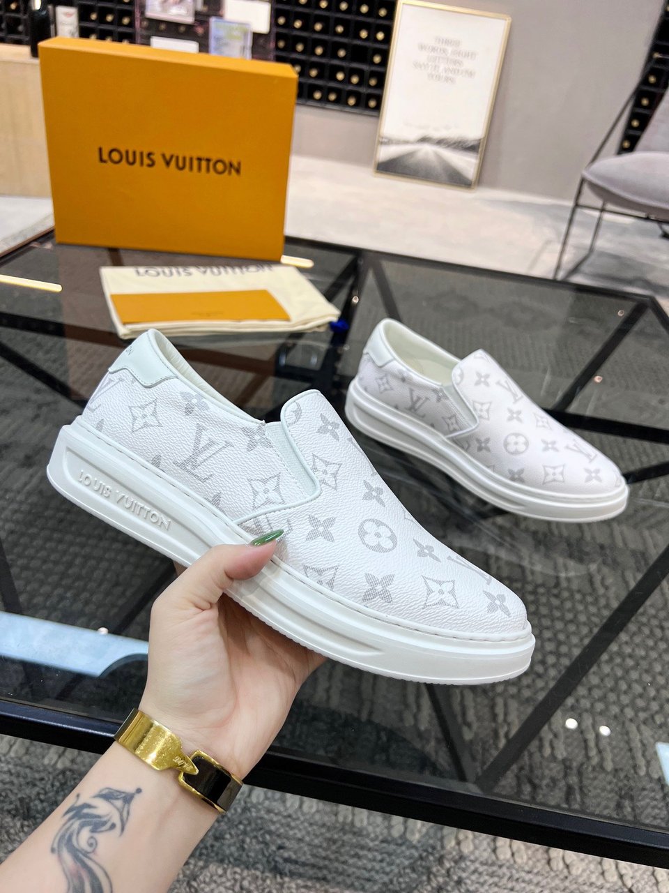 Louis Vuitton LV Beverly Hills Slip On White for Men view 8