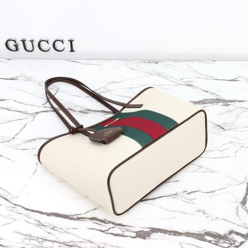 Gucci Tribeca Small Tote Bag 24.9cm/9.8in Natural Canvas A0034E view 7
