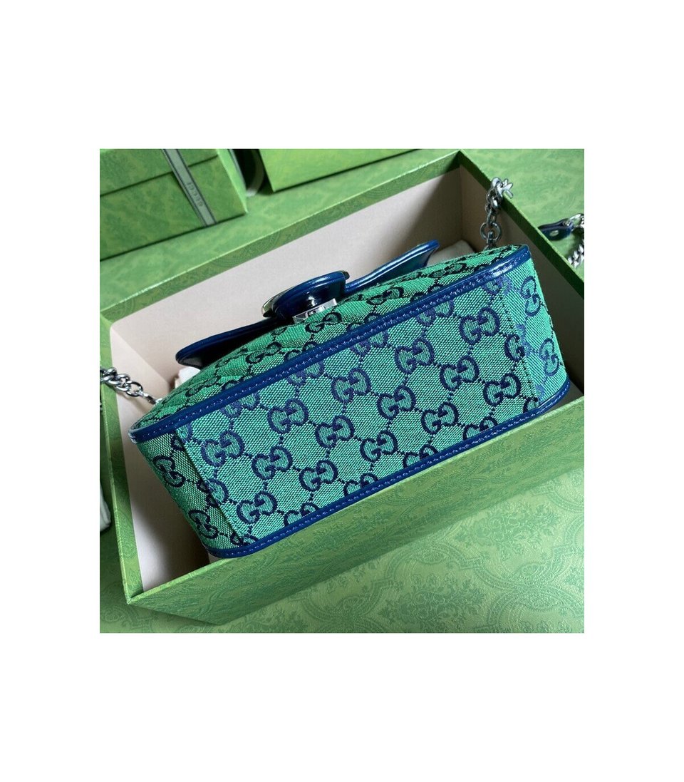 Gucci GG Marmont Multicolour Mini Top Handle Bag Green view 4