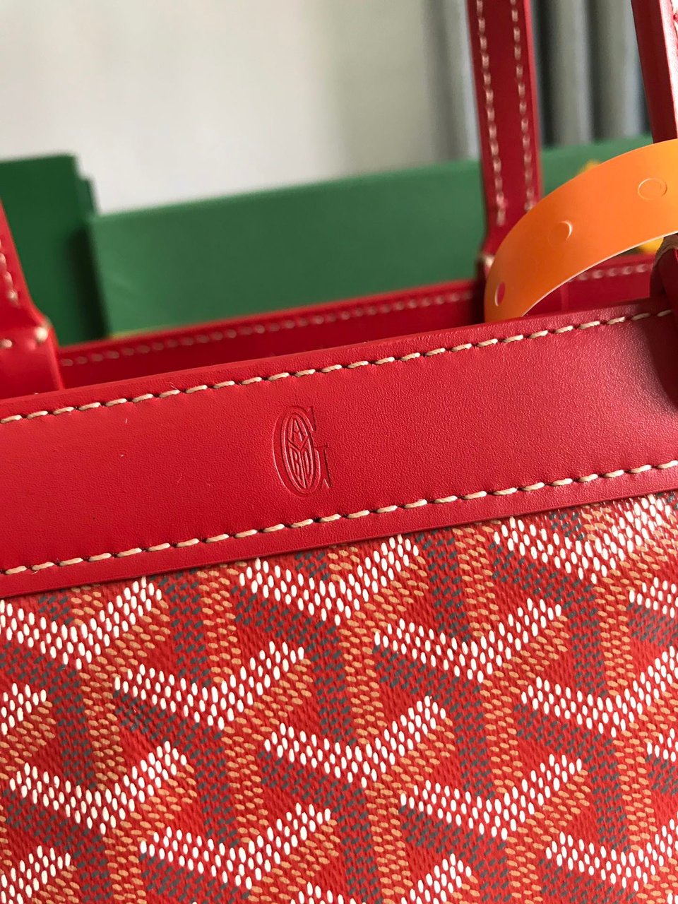 Goyard Bellechasse Biaude Pm Bag 36cm Classic Red Goyardine Canvas And Calfskin Trim view 10