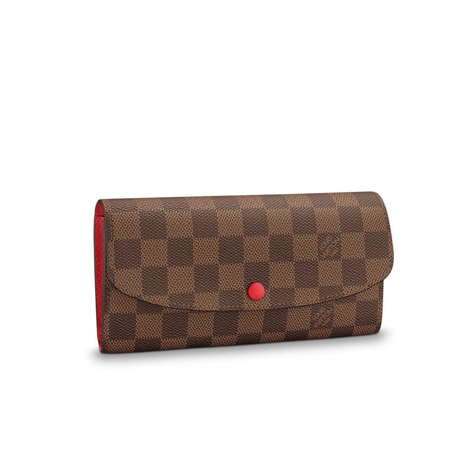 Louis Vuitton Damier Ebene Emilie Wallet Red view 2