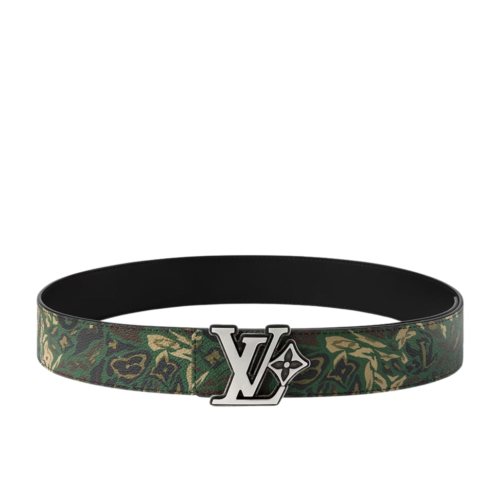Lv LV Flower Camoflage 40mm Reversible Belt For Men