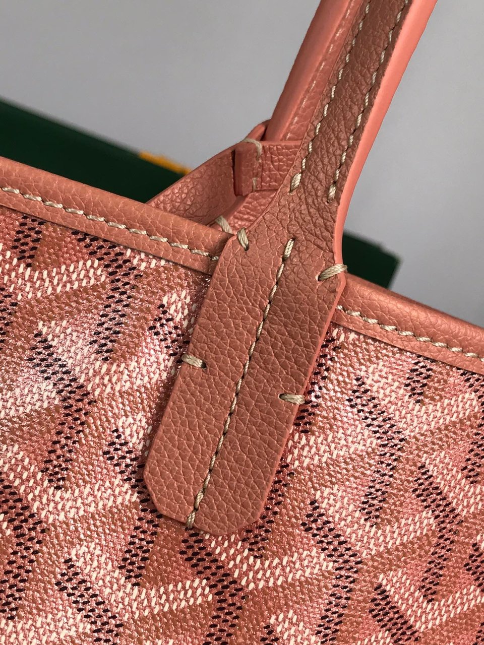 Goyard Saint Louis Gm Bag 40Cm Pink Canvas Chevroches Calfskin view 3