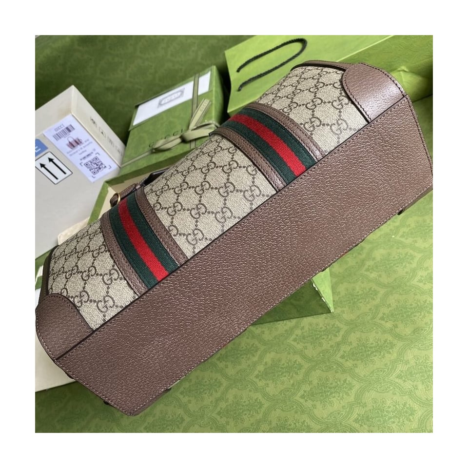 Gucci GG Small Duffel Bag With Web view 6