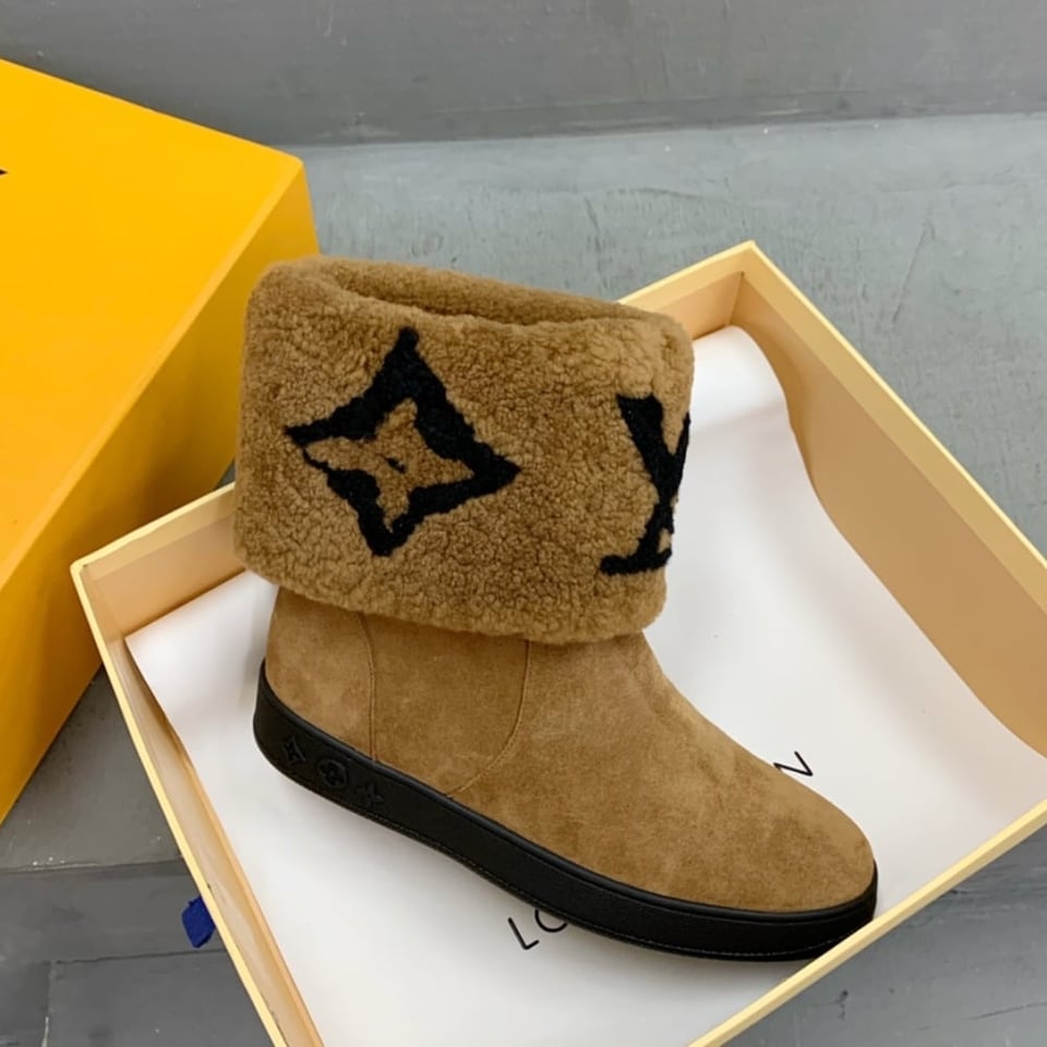 Louis Vuitton Snowdrop Flat Ankle Boot Brown view 4