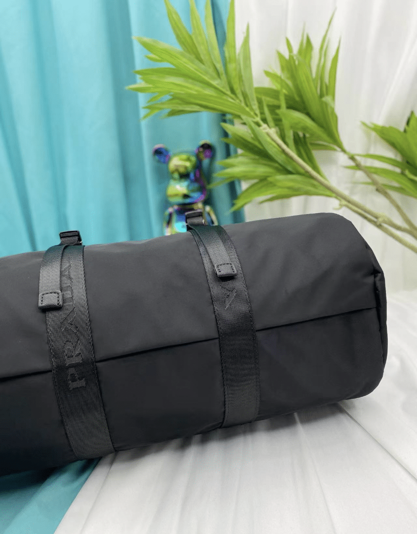Prada Nylon And Saffiano Leather Duffle Bag view 5