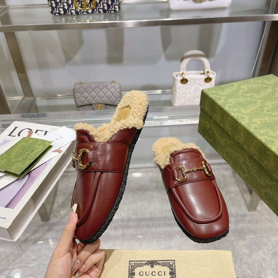 Gucci Women’S Mule With Horsebit Brown view 4
