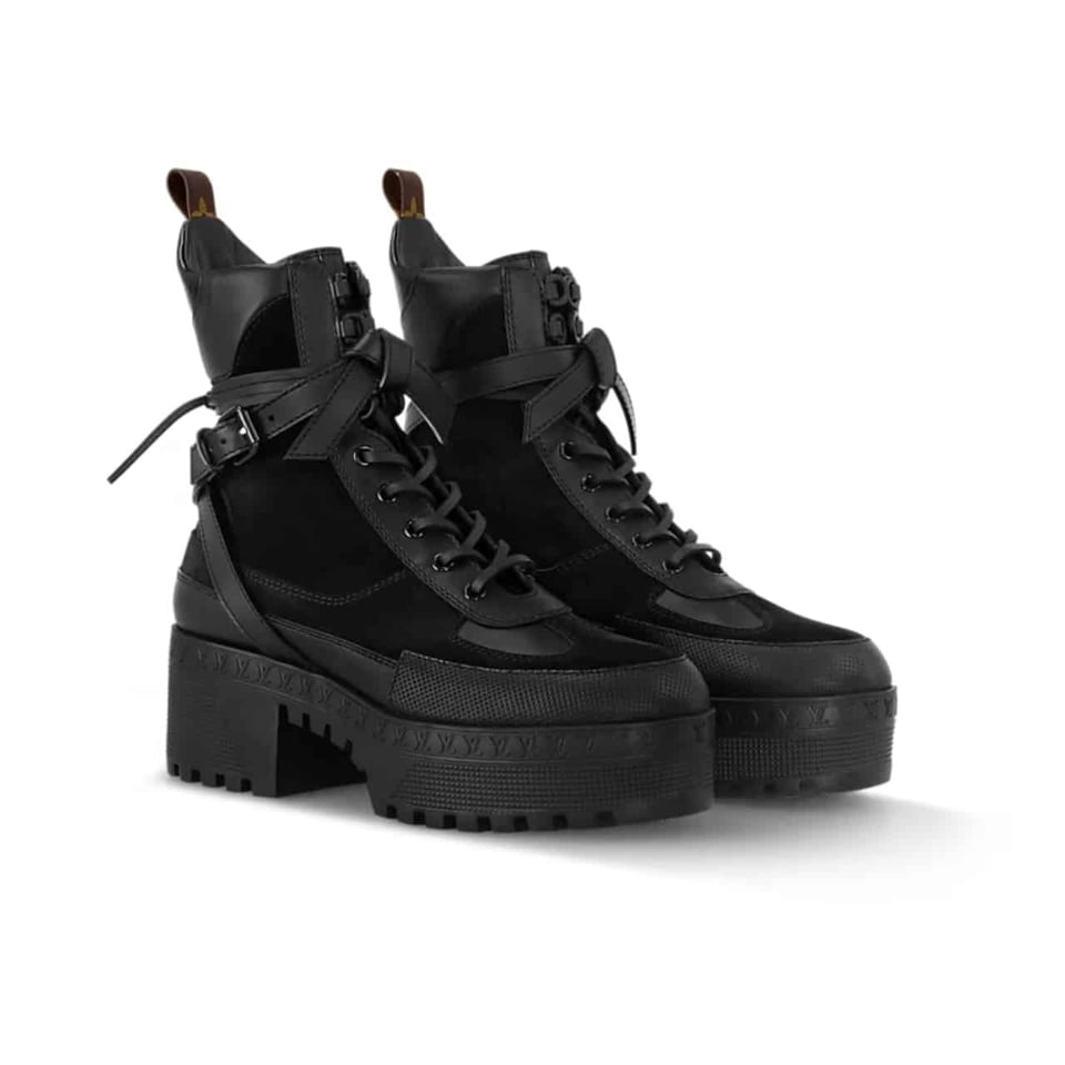 Louis Vuitton Laureate Platform Desert Boot Black 1Ad25F view 2