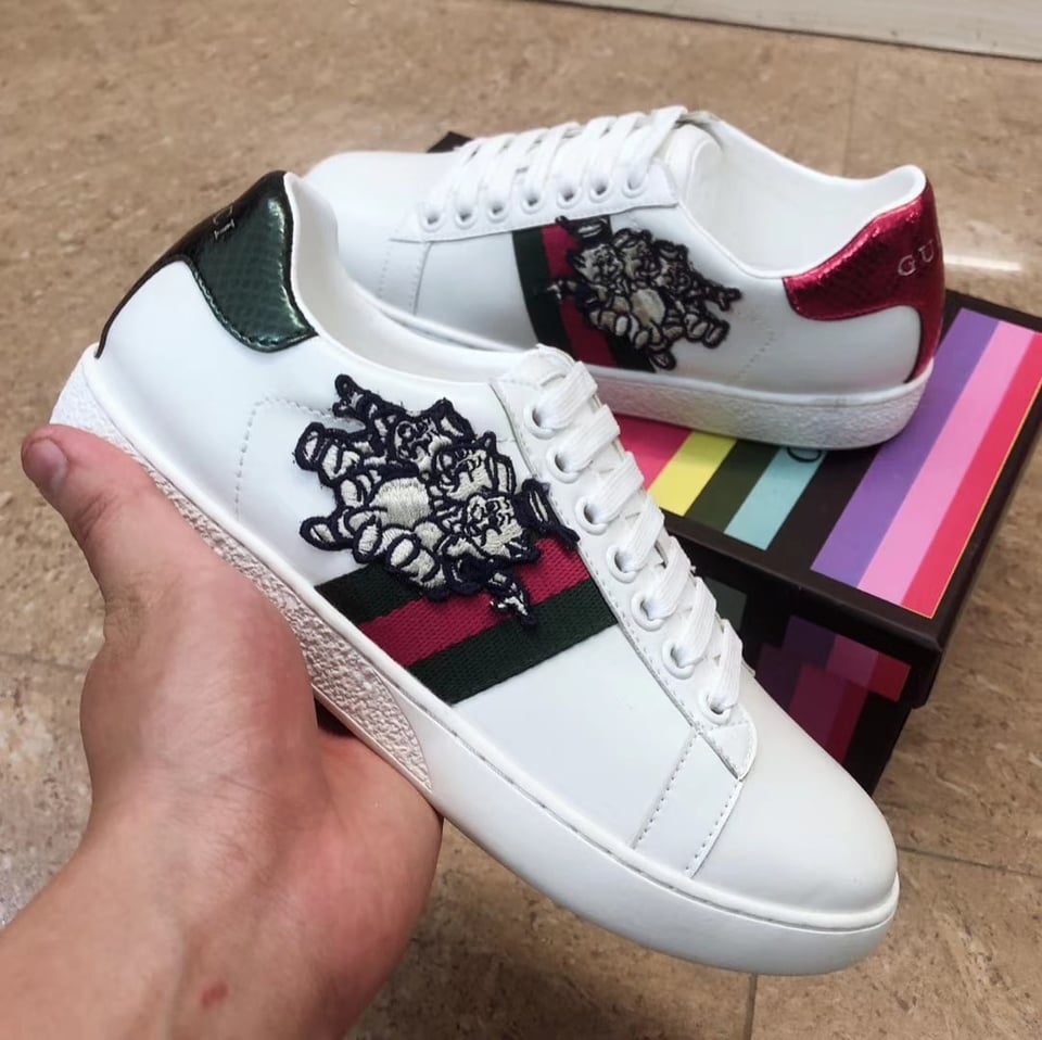 Gucci Women’S Ace Sneaker With Three Little Pig view 6