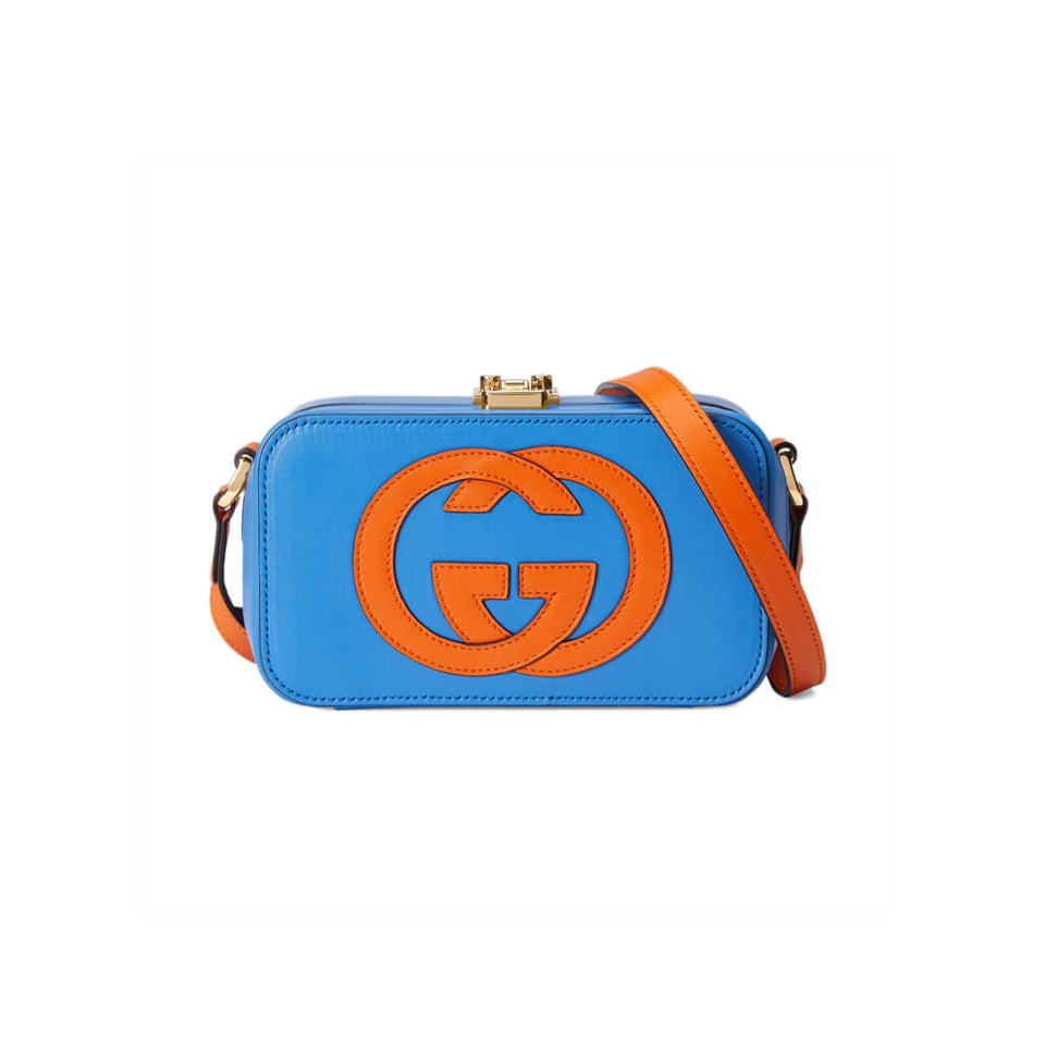 Gucci Interlocking G Mini Bag in Blue Leather view 2