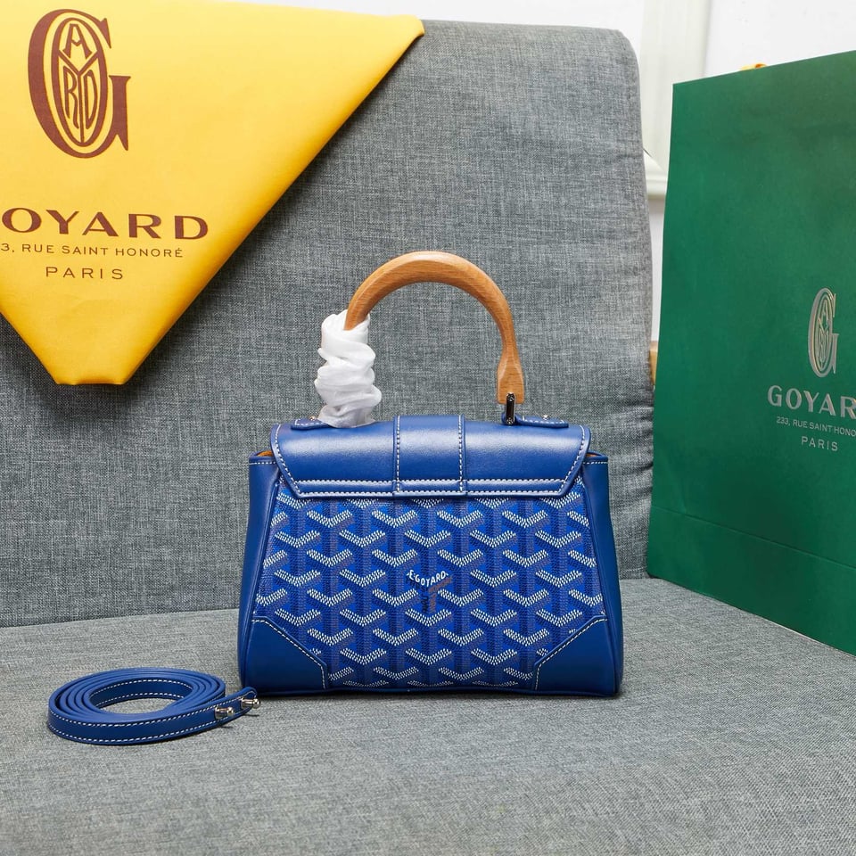 Goyard Saigon Souple Mini Bag Blue Canvas 20cm view 4