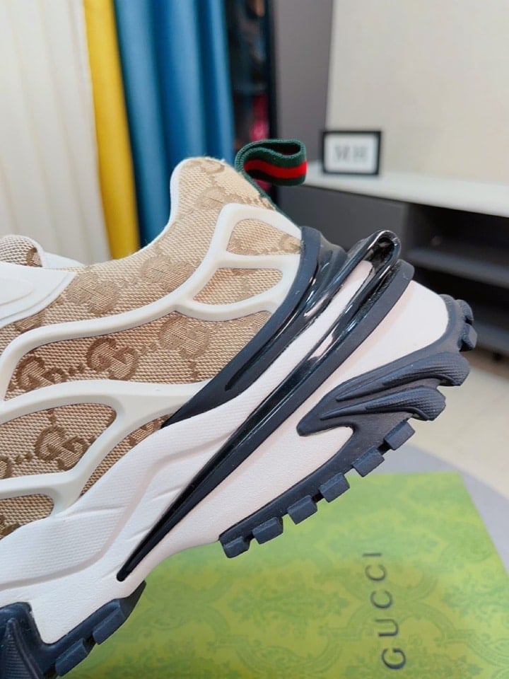 Gucci Gg Men?S Sneaker Rubber Leather Beige view 7