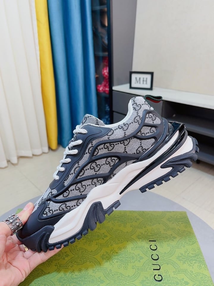 Gucci Gg Men?S Sneaker Rubber Leather Grey view 5