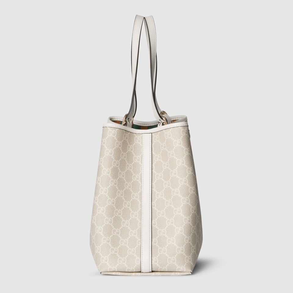 Gucci GG Emblem Large Tote Bag Beige And White Fabric 815213 38cm/15in view 4