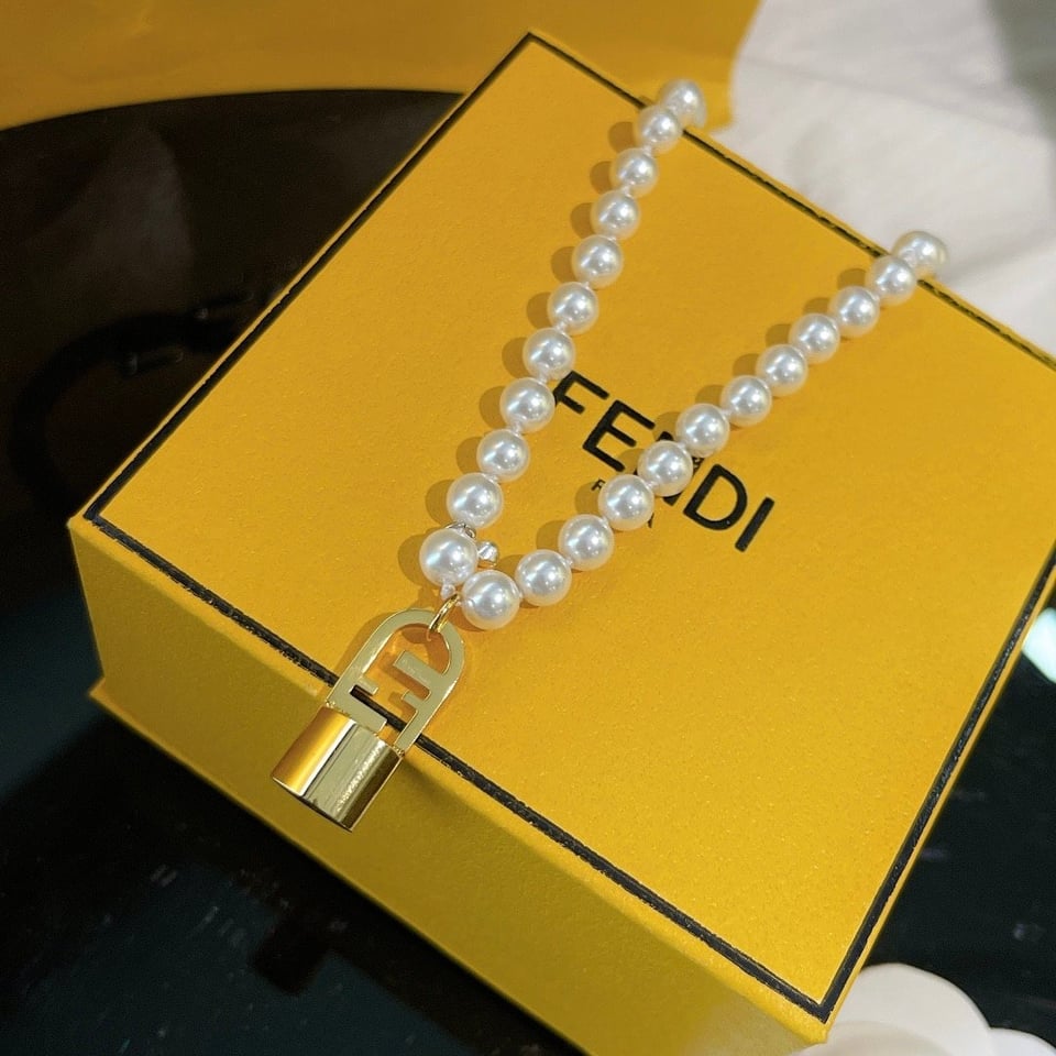 Fendi Lock Pear Necklace view 6