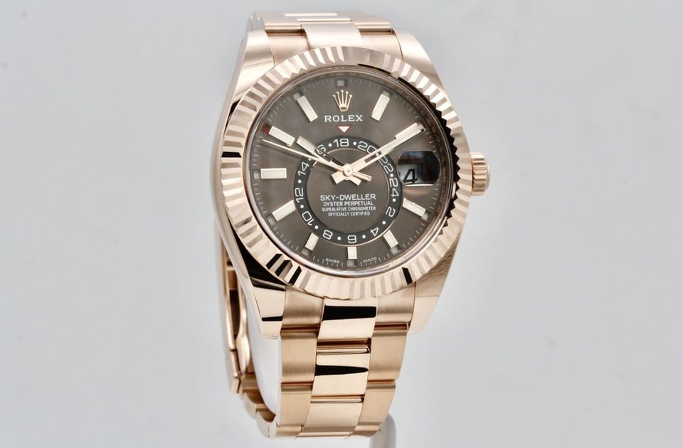 [Superclone] Rolex Sky-Dweller 42mm Chocolate Dial Oyster 326935 view 2
