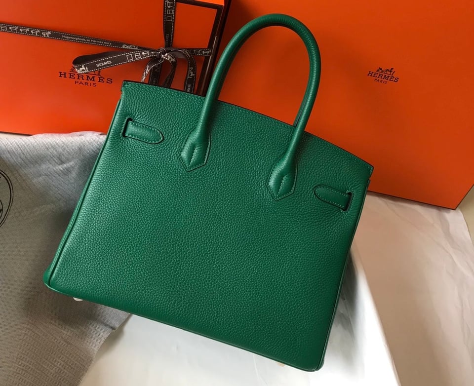 Hermes Birkin Green Togo Leather Gold Hardware view 4
