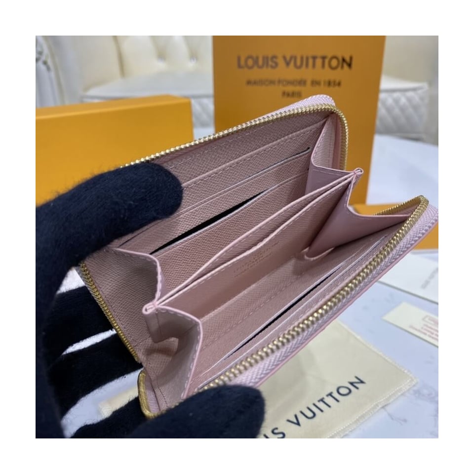 Louis Vuitton Damier Azur Zippy Coin Purse Pink view 11