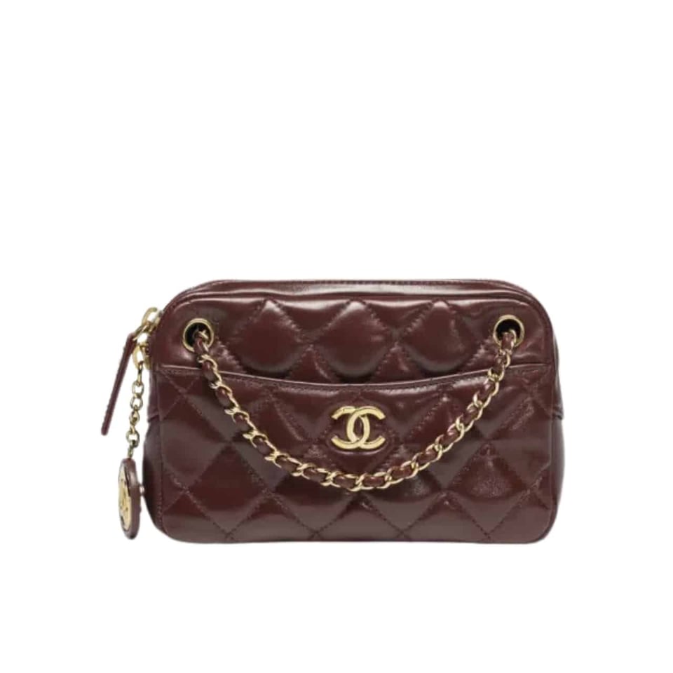 Chanel Mini Camera Case Dark Brown 18Cm/7.1in As5190 B18306 Nzv43 view 2