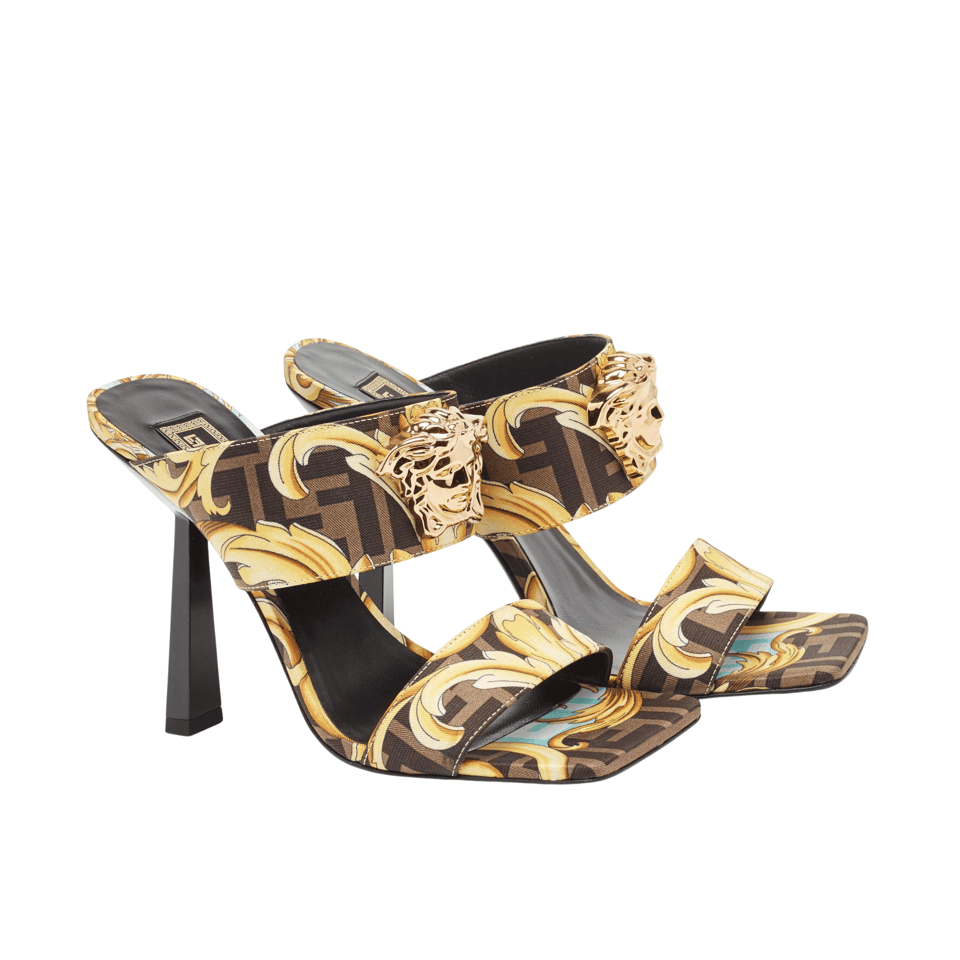 Fendace Gold Baroque Mules Ss2022 Brown 1005157-1A035585X00V view 2