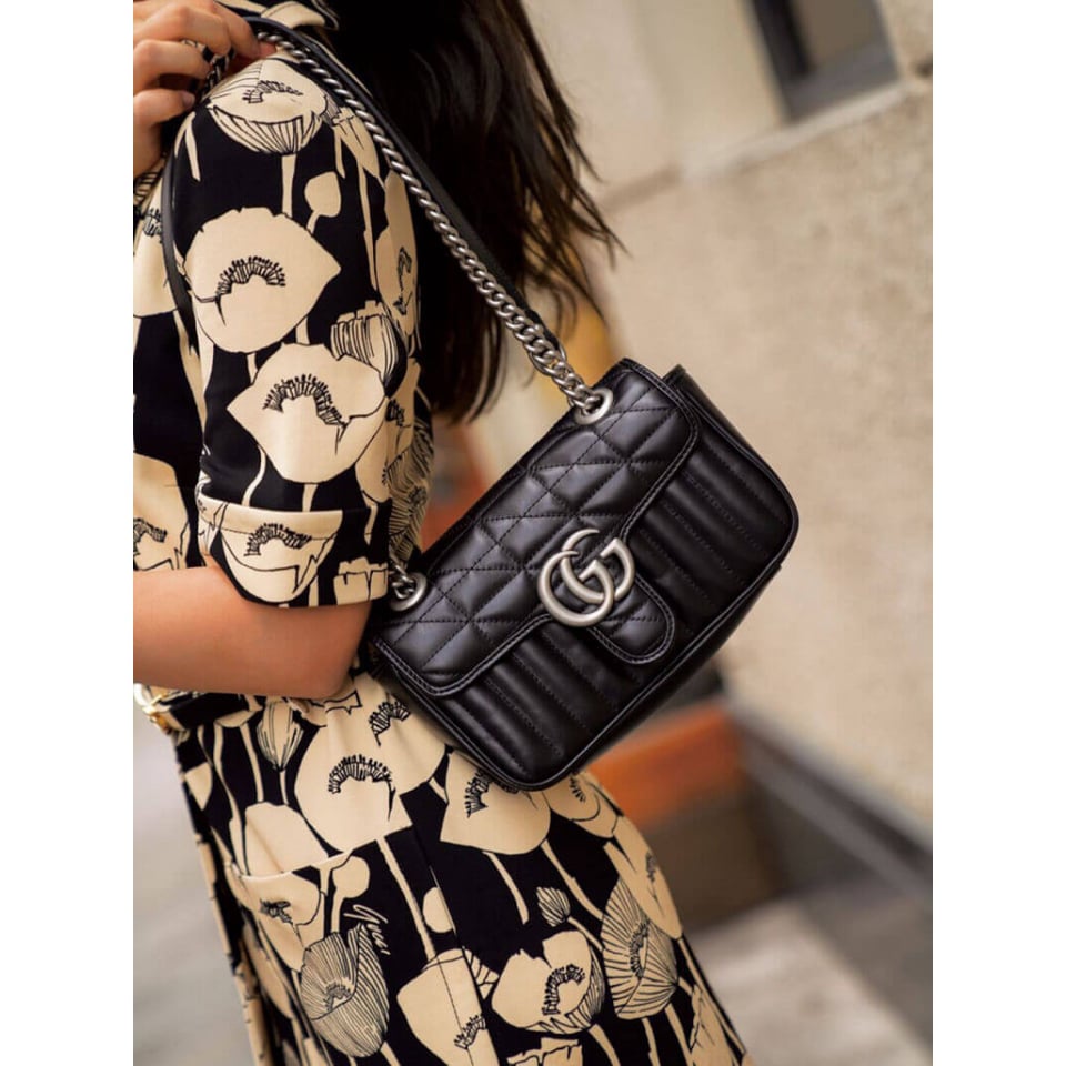 Gucci GG Marmont Small Shoulder Bag Black view 5