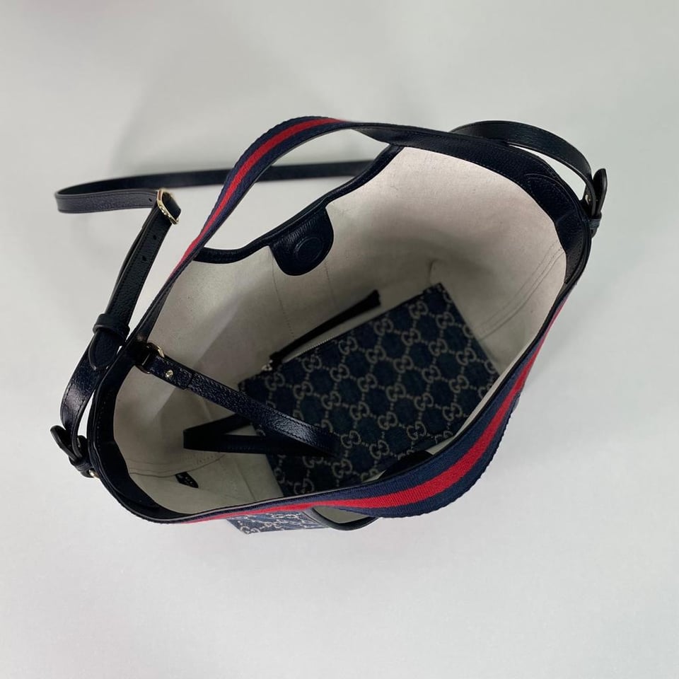 Gucci Giglio GG Denim Tote Bag 25cm/9.8in view 9