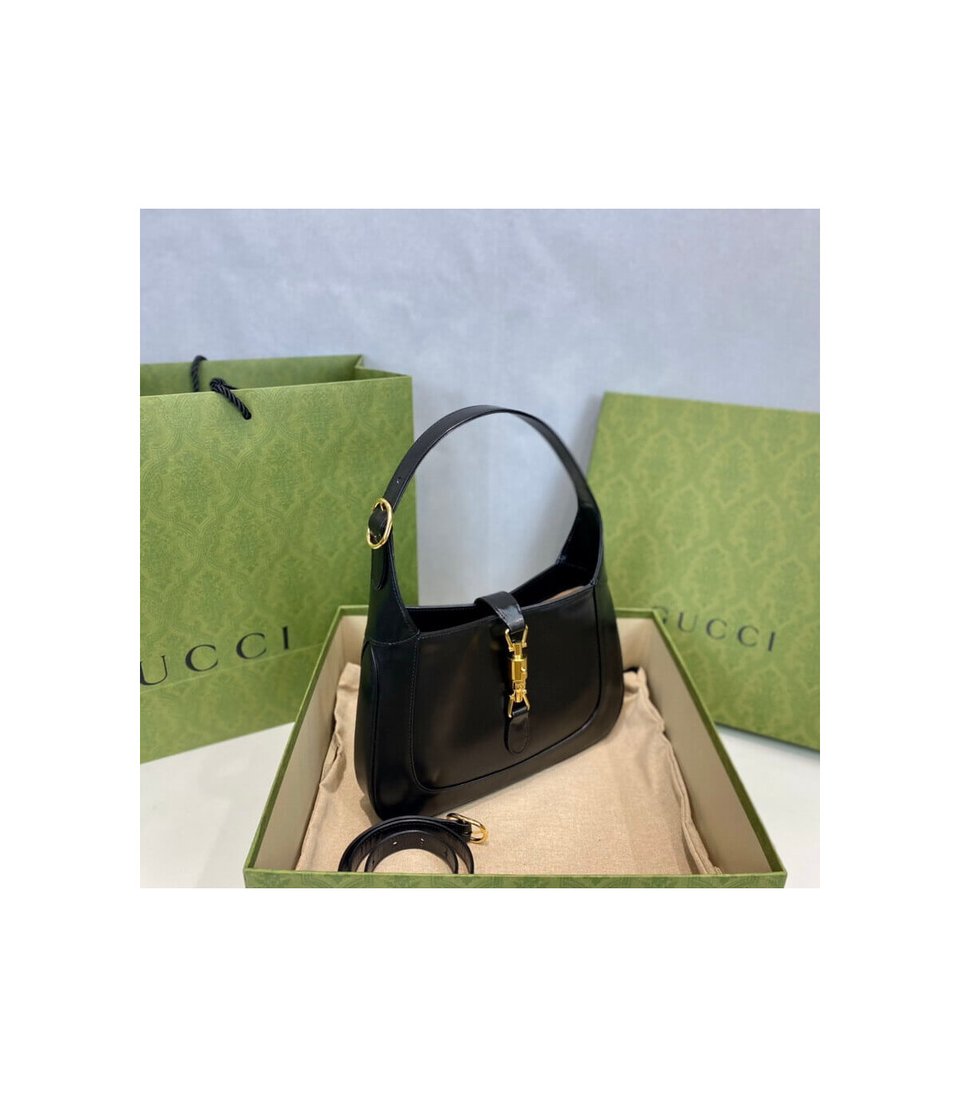 Gucci Jackie 1961 Small Hobo Bag In Black Leather 27.5cm view 9