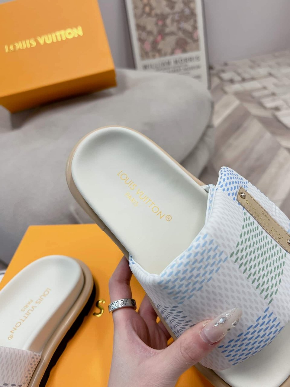 Louis Vuitton Pool Pillow Flat Comfort Mule Sandals Light Blue 1Actwm view 5