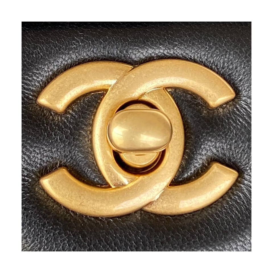 Chanel Mini Flap Bag With Gold Top Handle 20cm view 5
