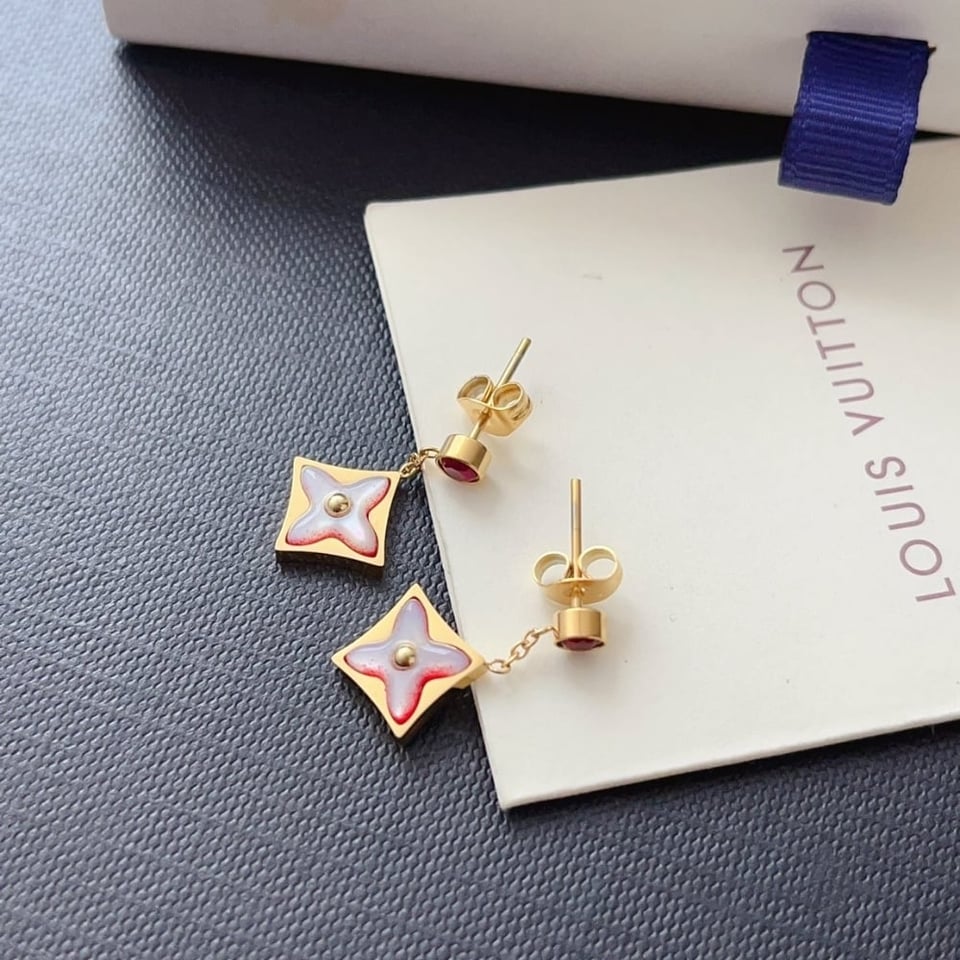 Louis Vuitton Color Blossom Bb Star Earrings Red Gold view 4