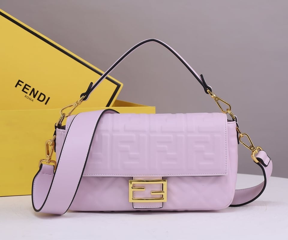 Fendi Baguette Leather Purple Nappa Bag 27Cm view 10