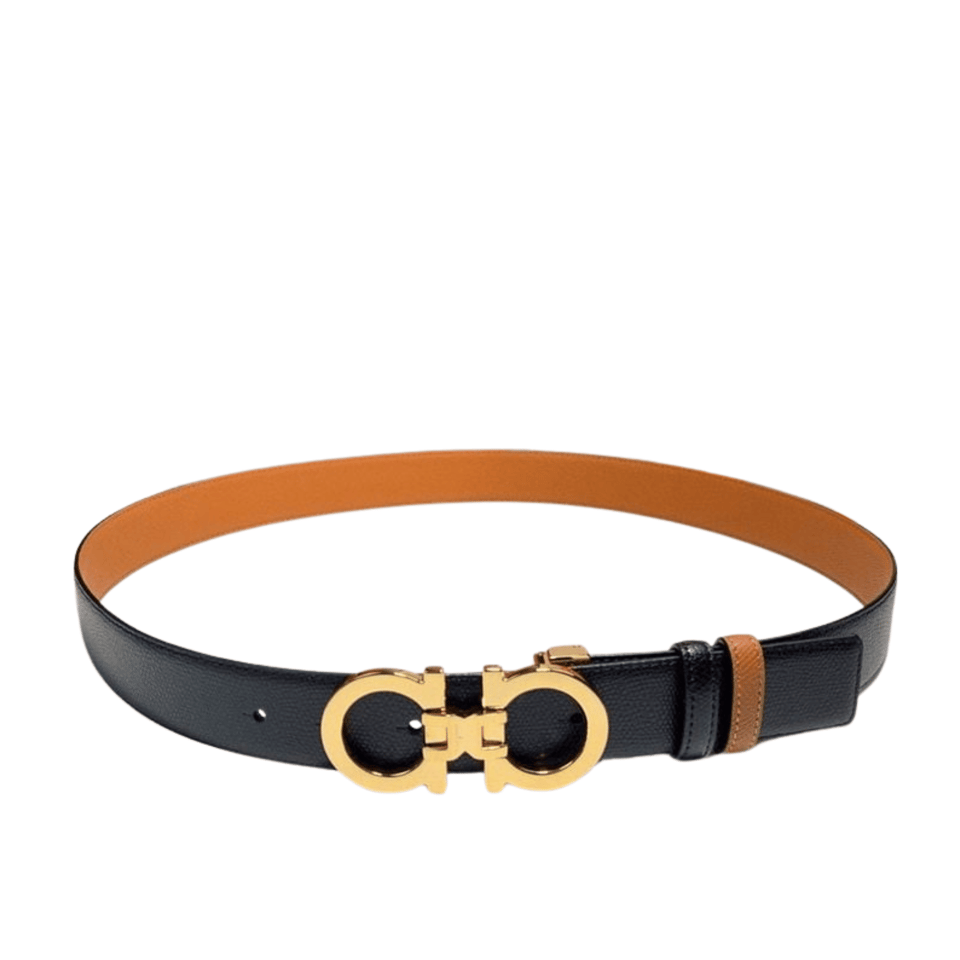 Ferragamo Gancini Reversible Gold Buckle 35mm Belt For Men view 2