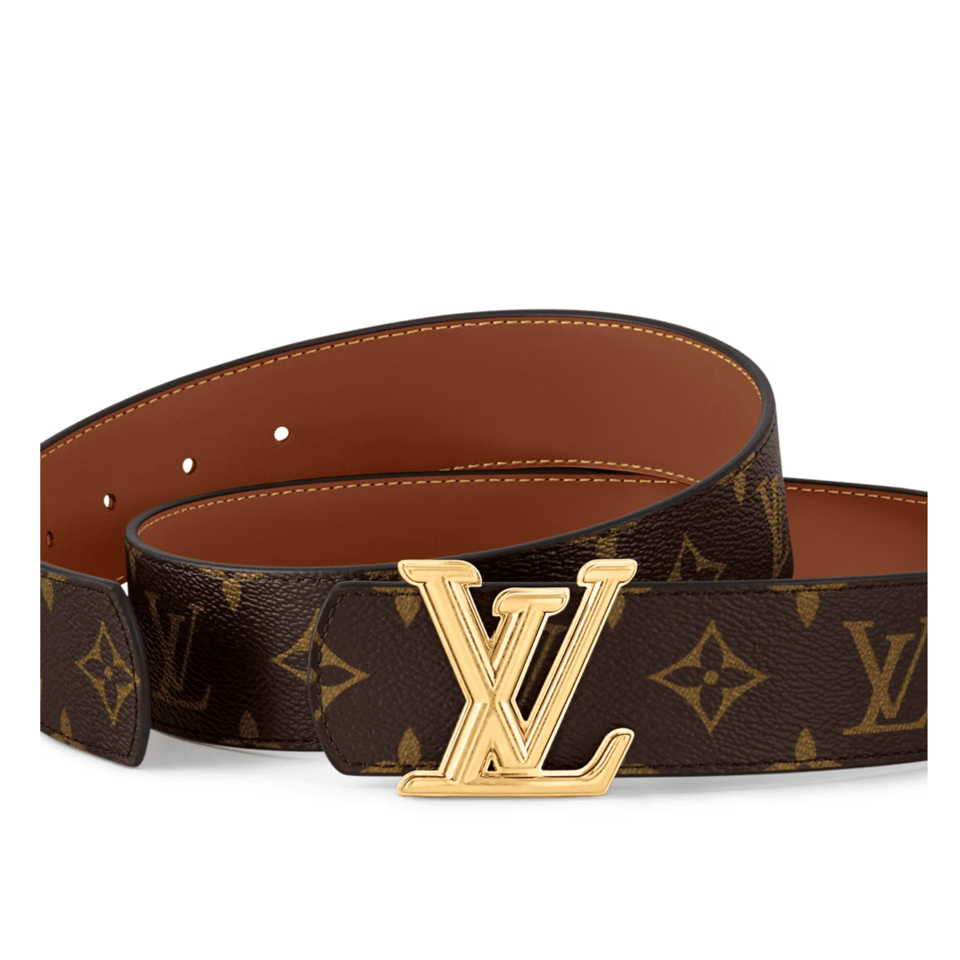 Louis Vuitton LV Gold Hardware Dimension 40mm Reversible Men Belt M8845S view 3